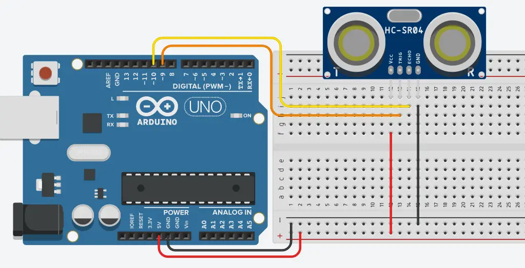 Połączenie czujnika ultradzwiekowego HC-SR04 z Arduino