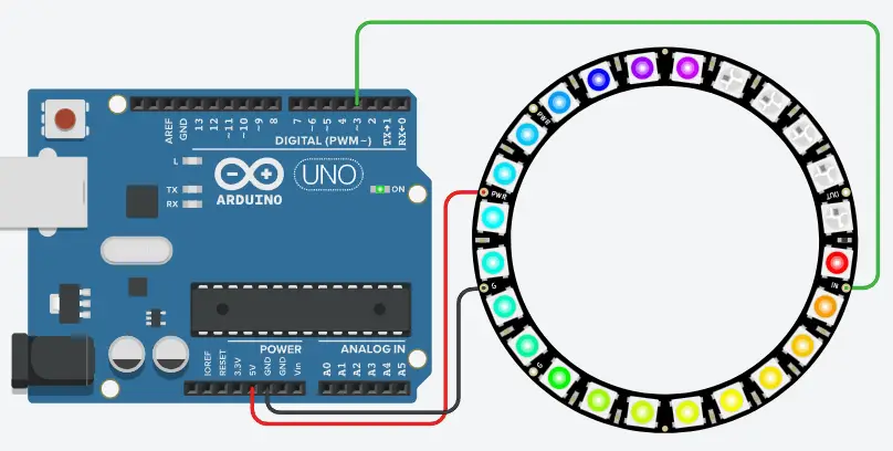 Diody neopixel z Arduino