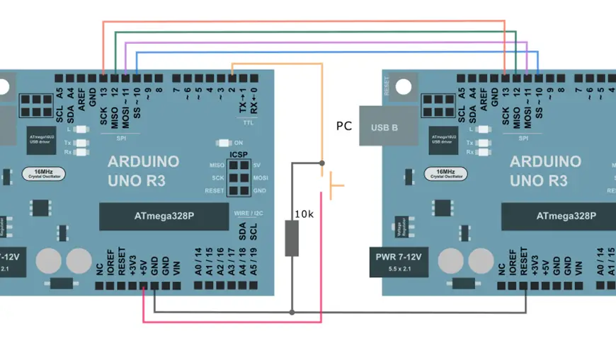 Komunikacja SPI między dwoma Arduino