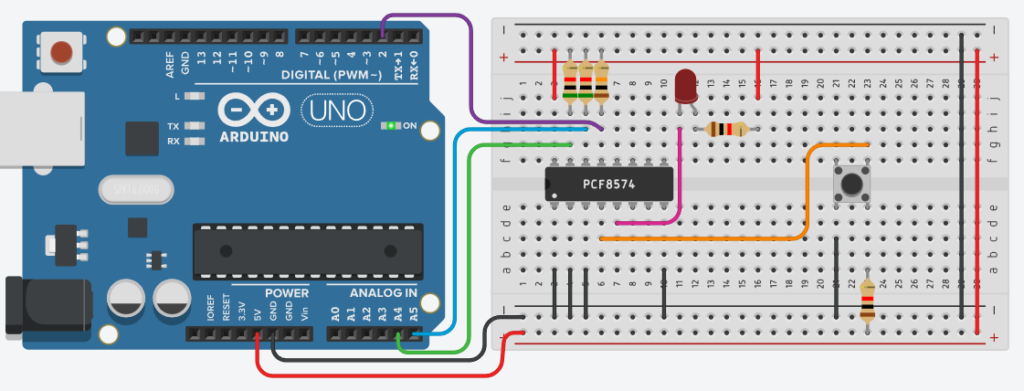 Połączenie expandera PCF8574 z Arduino