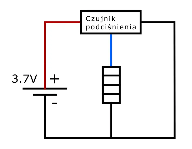 schemat czujnik podciśnienia w epapierosie